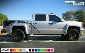 Decal Graphic Sticker bed for Chevrolet Silverado crew cab 2014 2020 mud splash