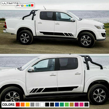Decal Graphic Sticker Side Stripe Kit For Toyota Hilux TRD Sport Offroad Flare
