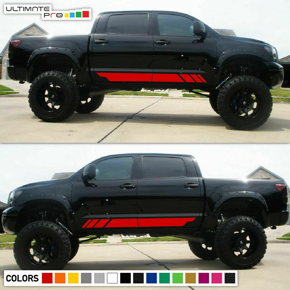 Decal Graphic Sticker Side Stripe Kit For Toyota Tundra 4x4 Offroad Sport Grille