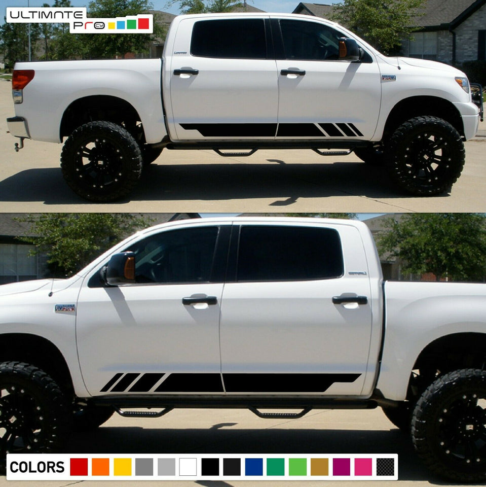 Decal Graphic Sticker Side Stripe Kit For Toyota Tundra 4x4 Offroad Sport Grille