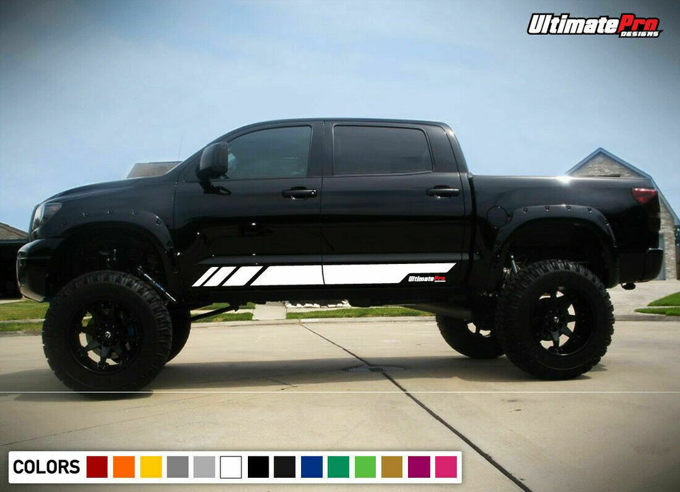 Decal Graphic Sticker Side Stripe Kit For Toyota Tundra 4x4 Offroad Sport Grille