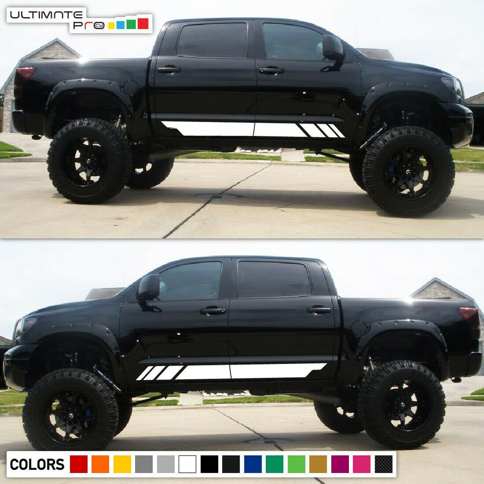 Decal Graphic Sticker Stripe Body Kit For Toyota Tundra 2007-2016 LED Light Sill