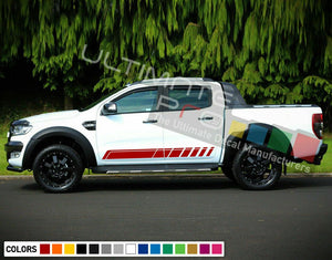 Decal Graphic Vinyl Sticker Side Stripe Kit For Toyota Hilux VIGO Door 2008-2016