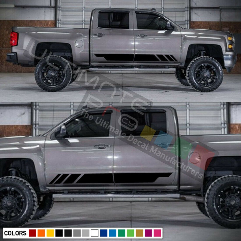 Decal sticker stripes kit For Chevrolet Silverado 1500 side 2007 2017 2019 2022