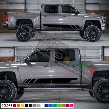 Decal Side Stripes Set For Chevrolet Silverado 1500 2500 2014 2019 Pickup Flare