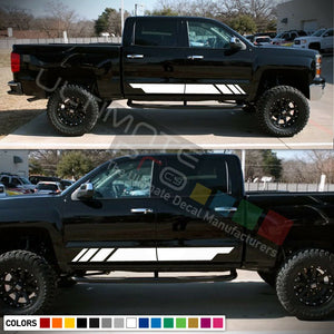 Decal Side Stripes Set For Chevrolet Silverado 1500 2500 2014 2019 Pickup Flare