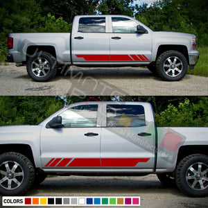 Decal Side Stripes Set For Chevrolet Silverado 1500 2500 2014 2019 Pickup Flare