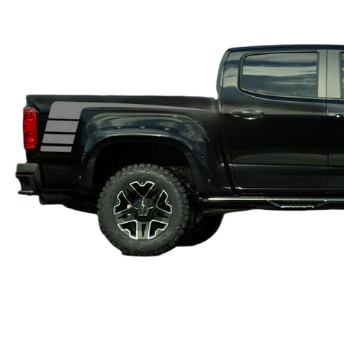 Hokey Stripe Kit for Chevrolet Colorado Bed spear stripe Ramp Floor Mat Decal Sticker rear end