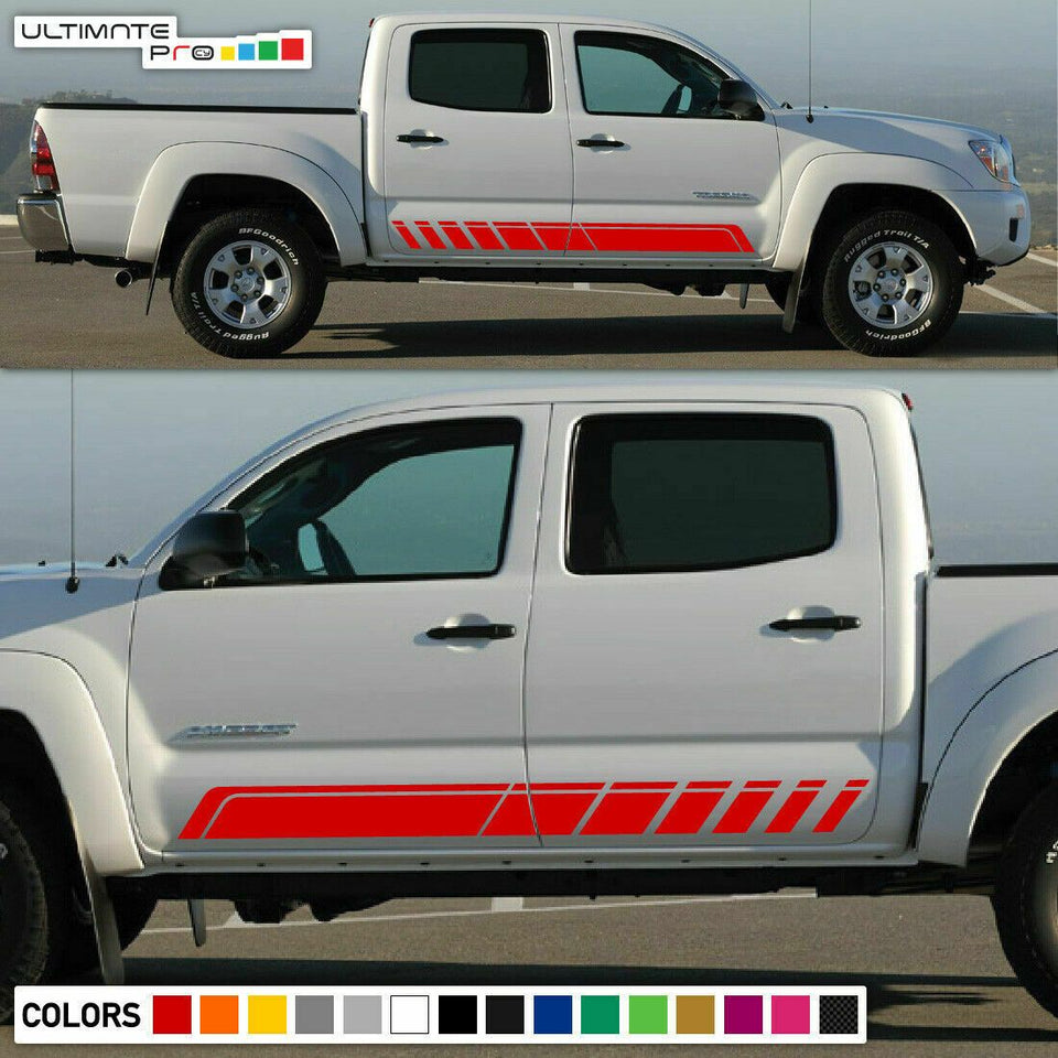 Decal Sticker Graphic Side Stripe Kit For Toyota Tacoma 4x4 Sport Bed 2005- 2017