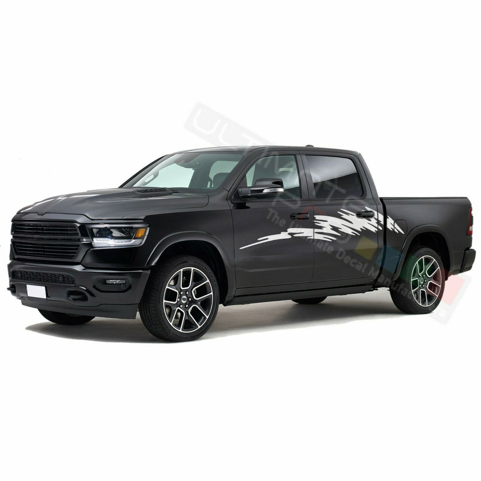 Decal Sticker Graphic Surf  Brush Side for Dodge Ram Cab Crew 1500 SRT8 RT 150