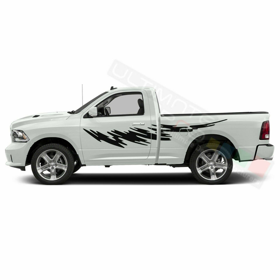 Decal Sticker Graphic Splash Brush Side for Dodge Regular Cab 1500 2017 RT 150