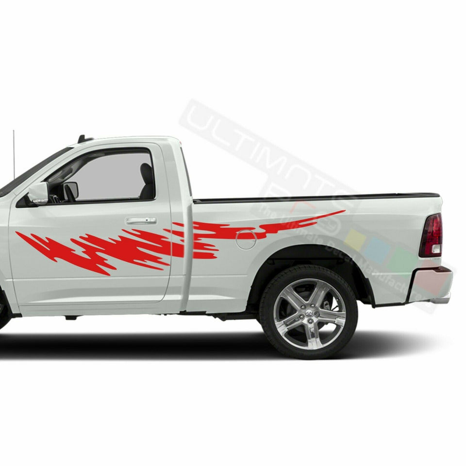 Decal Sticker Graphic Splash Brush Side for Dodge Regular Cab 1500 2017 RT 150