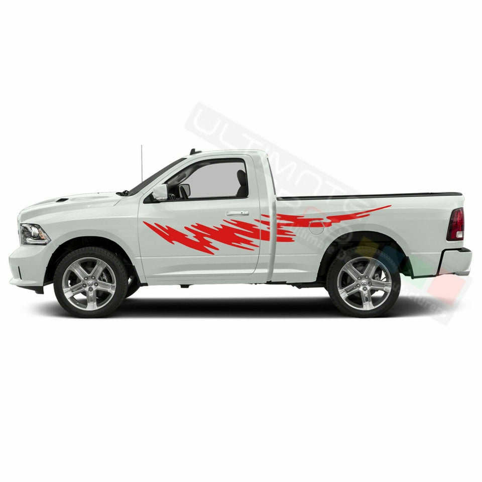 Decal Sticker Graphic Splash Brush Side for Dodge Regular Cab 1500 2017 RT 150