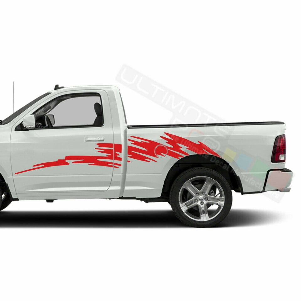 Decal Sticker Graphic Splash Brush Side for Dodge Regular Cab 3500 SRT8 RT 150