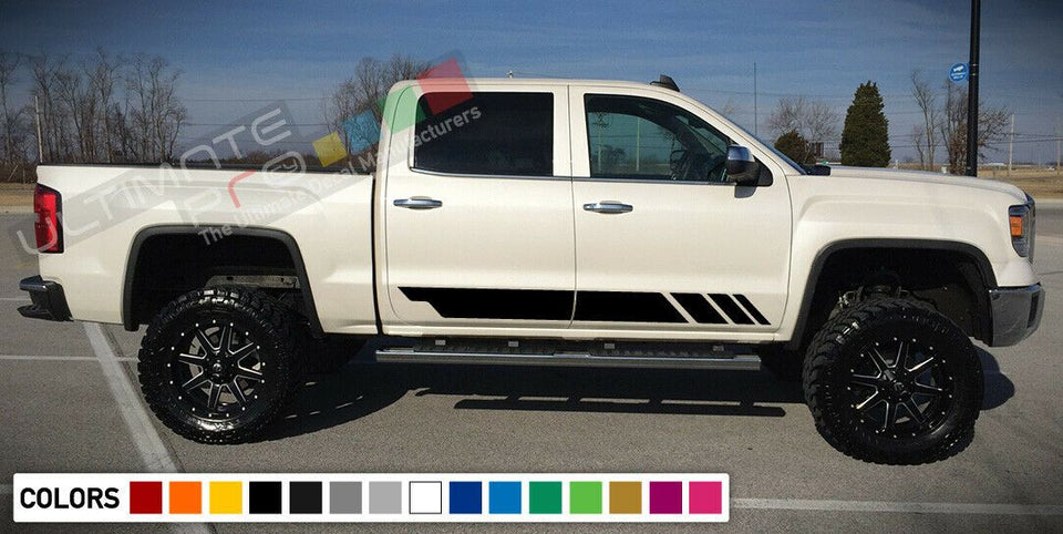 Decal Sticker Graphic Stripe Body Kit For GMC Sierra 1500 Light Chrome Fender