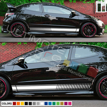 Decal Sticker Graphic Stripe Kit for HONDA Civic Type R FN2 Spoiler Carbon Lamp