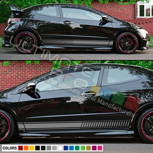 Decal Sticker Graphic Stripe Kit for HONDA Civic Type R FN2 Spoiler Carbon Lamp