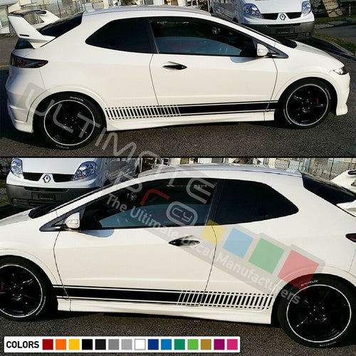 Decal Sticker Graphic Stripe Kit for HONDA Civic Type R FN2 Spoiler Carbon Lamp