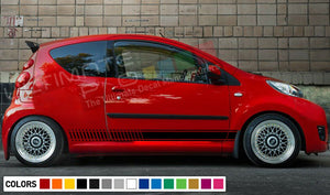 Decal Sticker Graphic Stripe kit For PEUGEOT 206 cc GTI Tune Bumper Lip Carbon