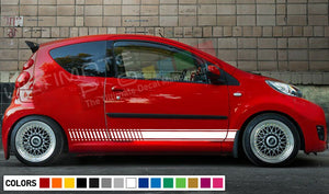 Decal Sticker Graphic Stripe kit For PEUGEOT 206 cc GTI Tune Bumper Lip Carbon