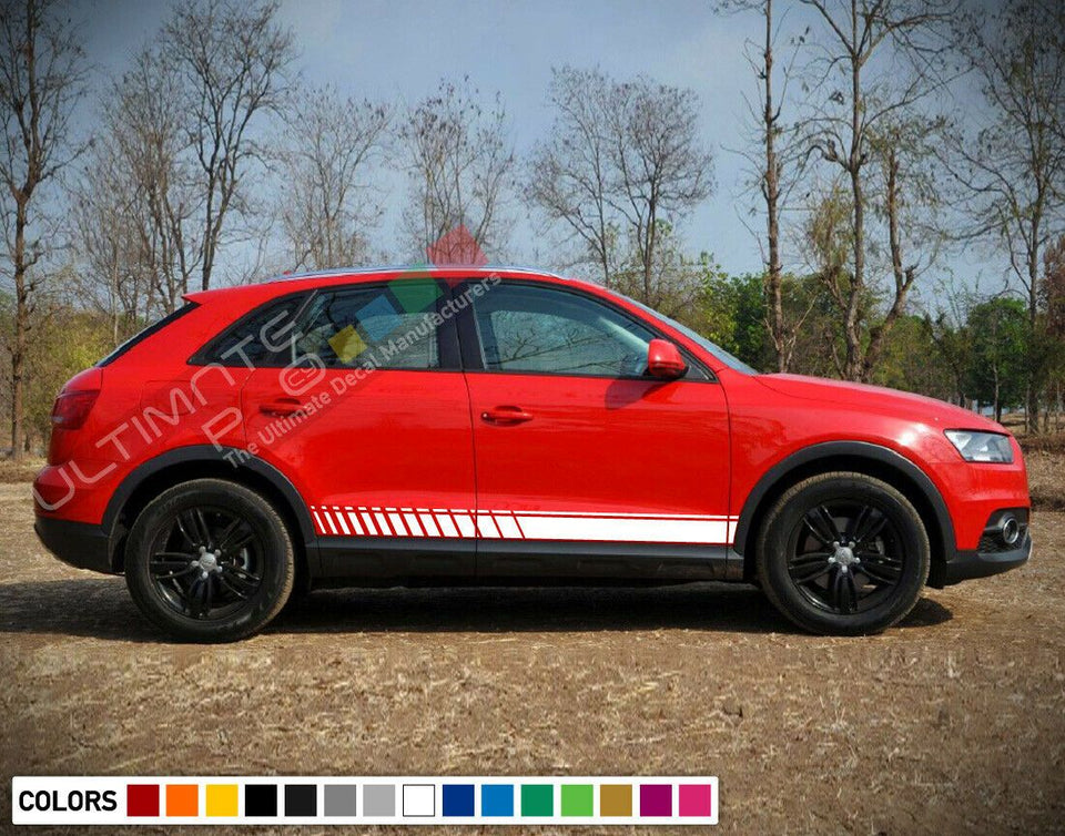 Decal sticker kit Stripe for Audi Q3 S Line turbo body Fender Skirt Side Window