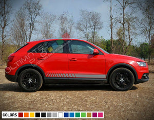 Decal sticker kit Stripe for Audi Q3 S Line turbo body Fender Skirt Side Window