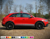 Decal sticker kit Stripe for Audi Q3 S Line turbo body Fender Skirt Side Window