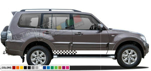 Decal sticker kit Stripe turbo For Mitsubishi PAJERO LIFT 2001 2012 body SHOGUN