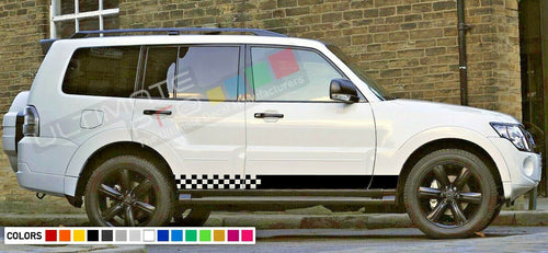 Decal sticker kit Stripe turbo For Mitsubishi PAJERO LIFT 2001 2012 body SHOGUN