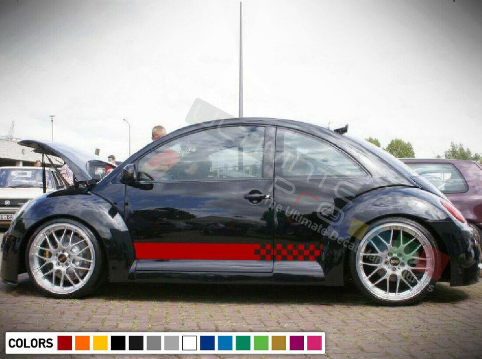 Decal sticker mirror Stripe kit For Volkswagen beetle body R line sport lowering