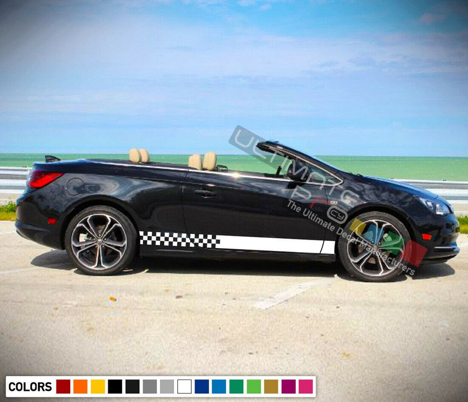 Decal sticker mirror Stripes kit For Buick Cascada Emblem Badge tuning line Led