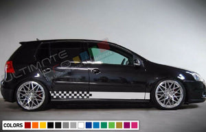 Decal sticker mirror Stripes kit For Volkswagen Golf Emblem Badge tuning R line