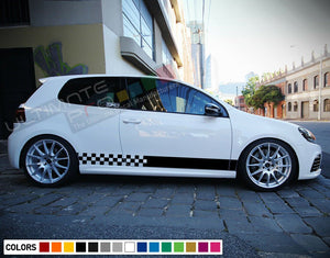 Decal sticker mirror Stripes kit For Volkswagen Golf Emblem Badge tuning R line