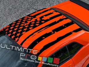 Roof USA Design distorted flag lee Stripe For Dodge Challenger RT SRT general