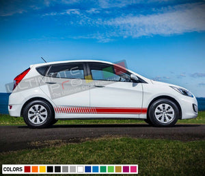 Decal Sticker Racing Stripe kit For Hyundai Accent Mirror Bumper Light racing