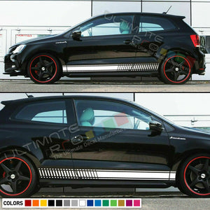 Decal Sticker Racing Stripes Kit For Volkswagen VW Polo R Fender Bumper Panel gt