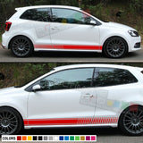 Decal Sticker Racing Stripes Kit For Volkswagen VW Polo R Fender Bumper Panel gt