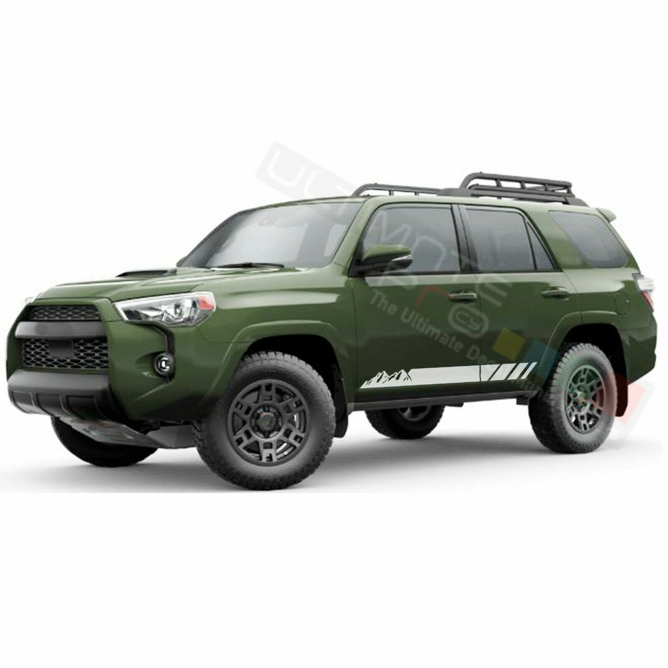 Decal Sticker Side Door Mountain Stripe for Toyota 4Runner 2008 2009 2010 2011