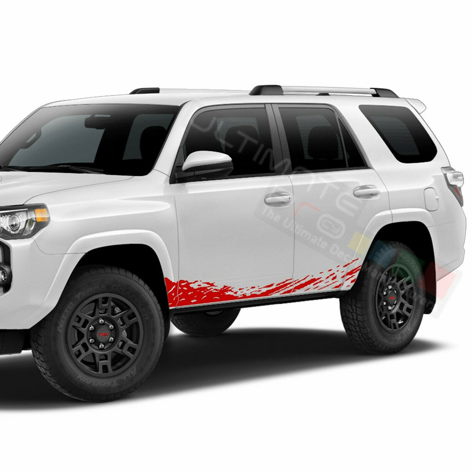 Decal Sticker Side Door Mud Splash for Toyota 4Runner 2016 2017 2018 2019 2020