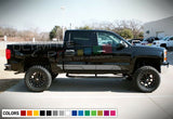 Decal Sticker Side Door Stripes for Chevrolet Silverado 2014-2020 18 Z71 4x4 bar