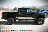 Decal Sticker Side Door Stripes for Chevrolet Silverado 2014-2020 18 Z71 4x4 bar