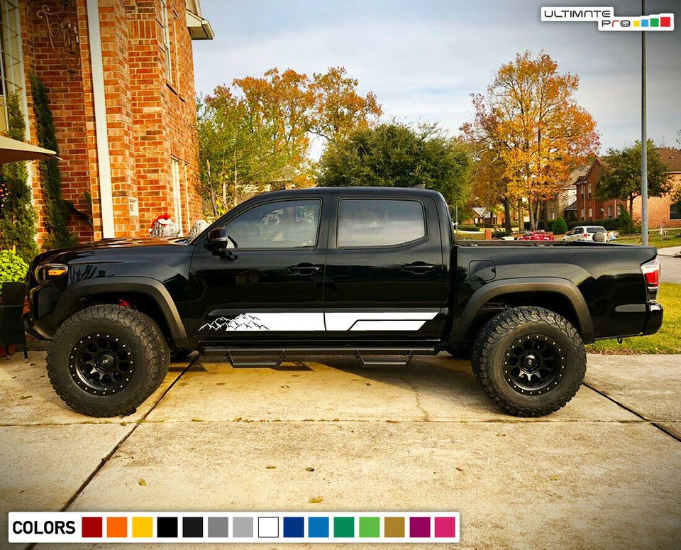 Decal Sticker Side Door Stripes for Toyota Tacoma Off-Road Grille Lift Kit TRD