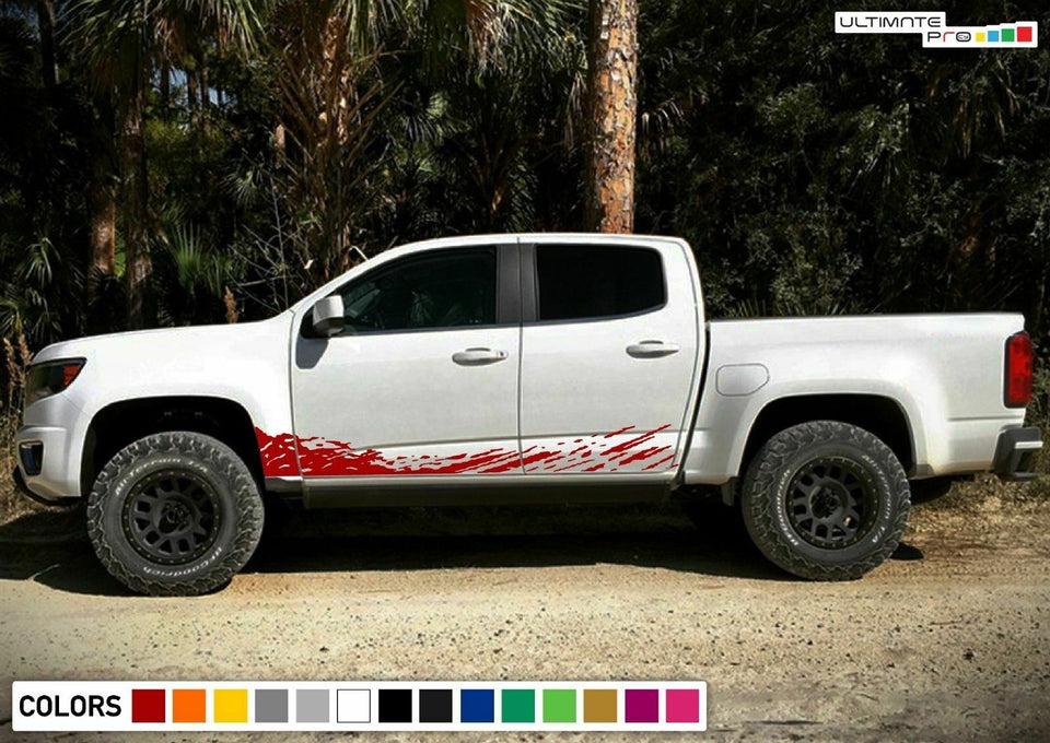 Decal Sticker Side Mud Splash for Chevrolet Colorado 2014 2015 2016 2017 2018 v8