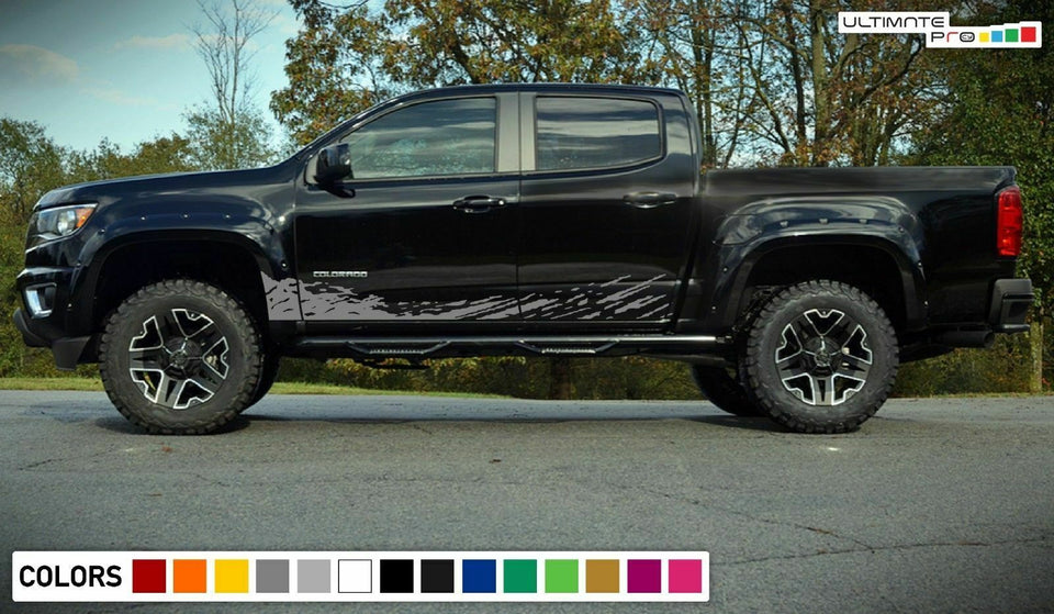 Decal Sticker Side Mud Splash for Chevrolet Colorado 2014 2015 2016 2017 2018 v8