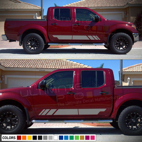 Decal Sticker Side Stripe Body Kit For Nissan Frontier Door Sill Bumper Mirror