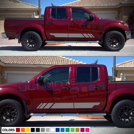 Decal Sticker Side Stripe Body Kit For Nissan Frontier Door Sill Bumper Mirror