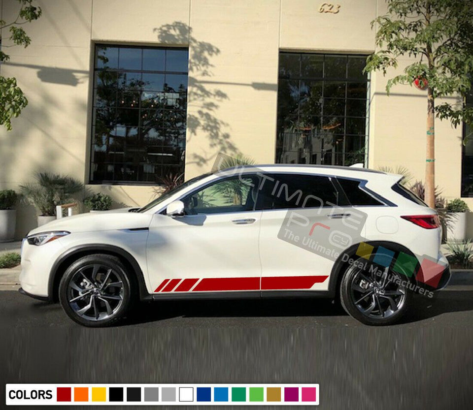 Decal Sticker Side Stripe Kit For Infiniti QX50 2013 2014 2015 2016 2017 2018