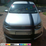 Decal Sticker Sport Stripe Body Kit For Volkswagen VW Polo 6R Bonnet Light Rear