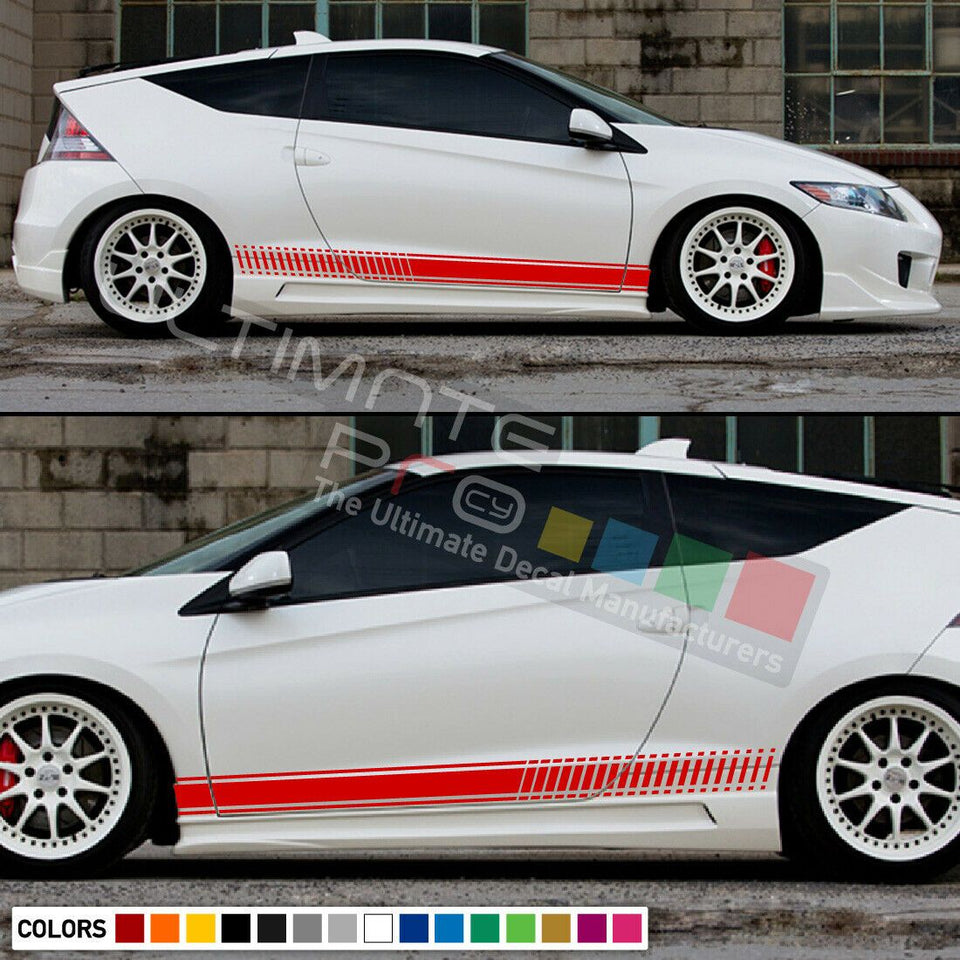 Decal Sticker Sport Stripe Kit for HONDA CR-Z Type R 2010 Spoiler Skirt Lip Wing