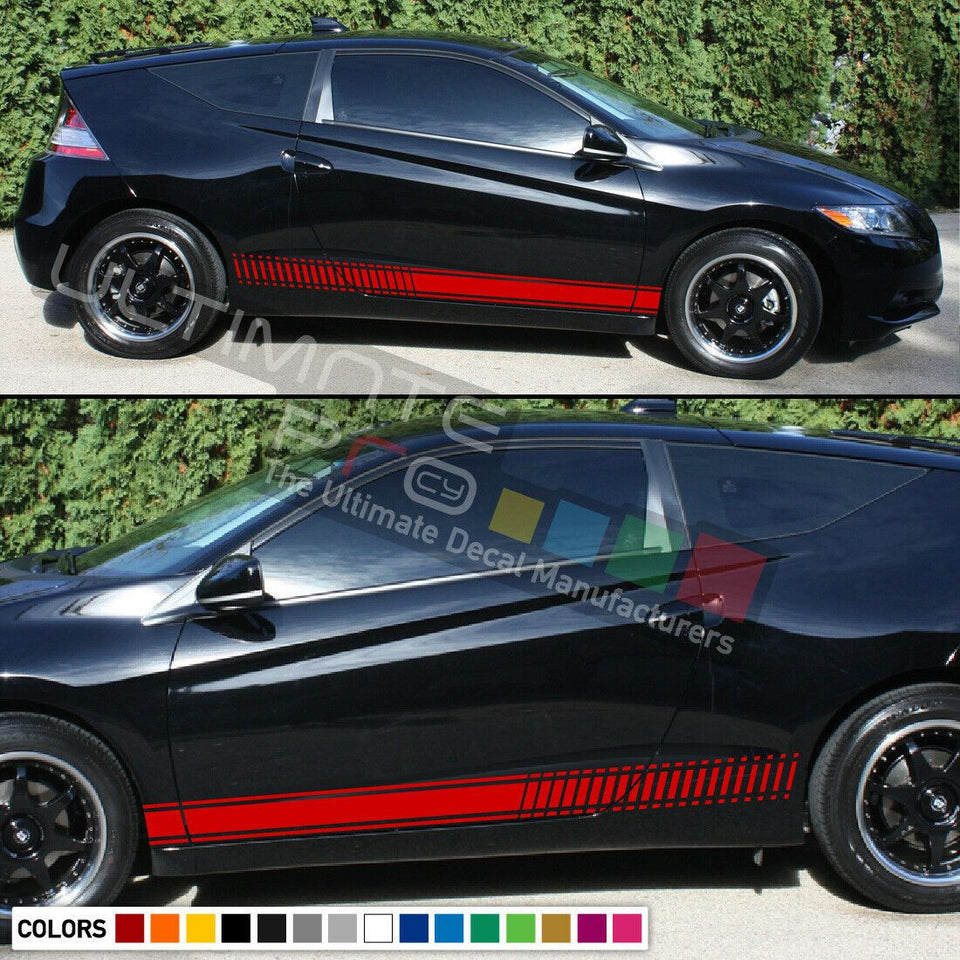 Decal Sticker Sport Stripe Kit for HONDA CR-Z Type R 2010 Spoiler Skirt Lip Wing